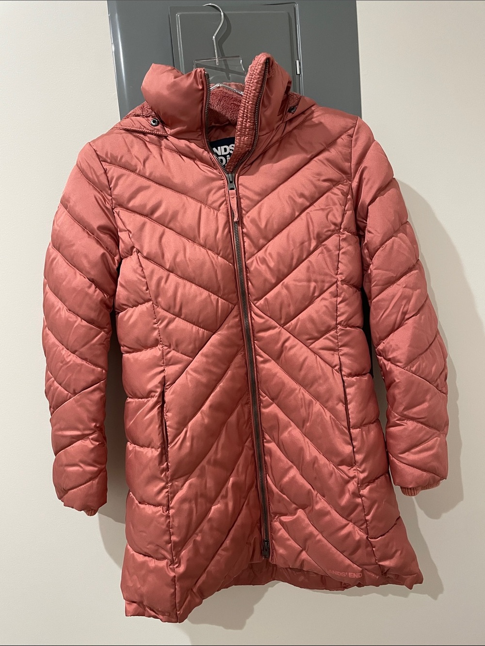 Lands' End Women's Petite FeatherFree Cozy Fleece Lined Winter Coat.